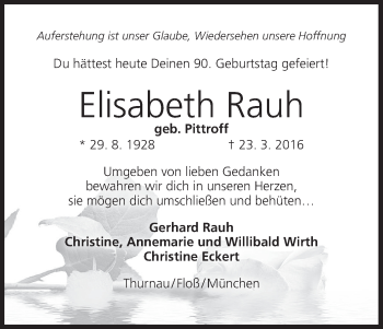 Anzeige von Elisabeth Rauh von MGO