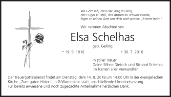 Anzeige von Elsa Schelhas von MGO