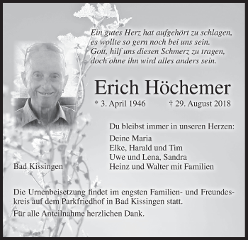 Anzeige von Erich Höchemer von MGO