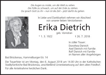 Anzeige von Erika Dietrich von MGO