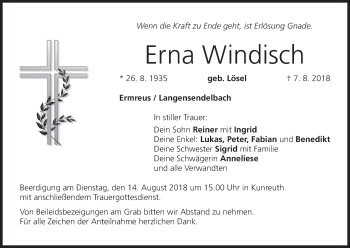 Anzeige von Erna Windinch von MGO