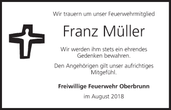 Anzeige von Franz Müller von MGO