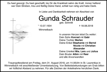 Anzeige von Gunda Schrauder von MGO