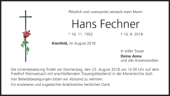 Anzeige von Hans Fechner von MGO