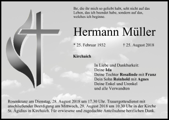 Anzeige von Hermann Müller von MGO
