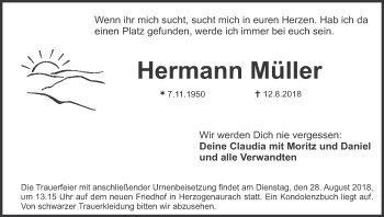 Anzeige von Hermann Müller von MGO