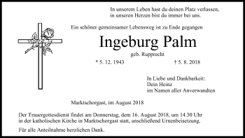 Anzeige von Ingeburg Palm von MGO