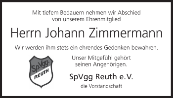 Anzeige von Johann Zimmermann von MGO