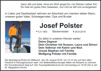 Anzeige von Josef Polster von MGO