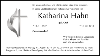 Anzeige von Katharina Hahn von MGO