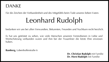 Anzeige von Leonhard Rudolph von MGO