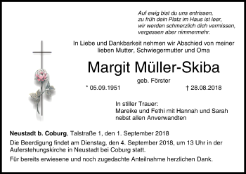 Anzeige von Margit Müller-Skiba von MGO