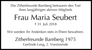 Anzeige von Maria Seubert von MGO