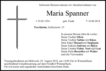 Anzeige von Maria Spanner von MGO