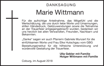 Anzeige von Marie Wittmann von MGO