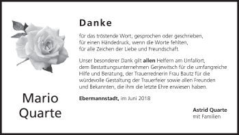 Anzeige von Mario Quarte von MGO