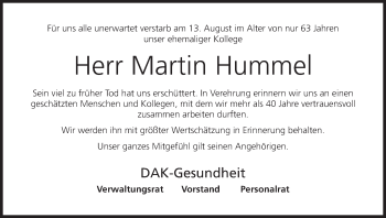 Anzeige von Martin Hummel von MGO
