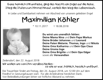 Anzeige von Maximilian Köhler von MGO
