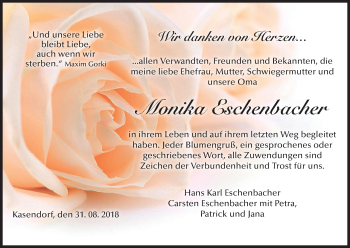 Anzeige von Monika Eschenbacher von MGO