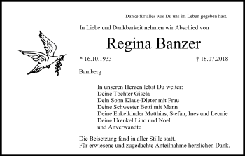 Anzeige von Regina Banzer von MGO
