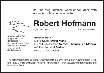 Anzeige von Robert Hofmann von MGO