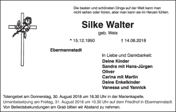 Anzeige von Silke Walter von MGO