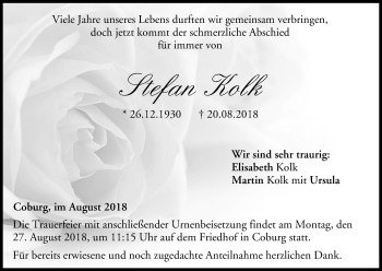 Anzeige von Stefan Kolk von MGO