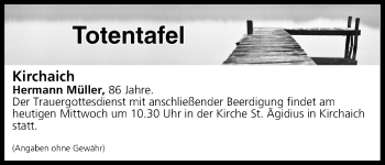Anzeige von Totentafel vom 29.08.2018 von MGO