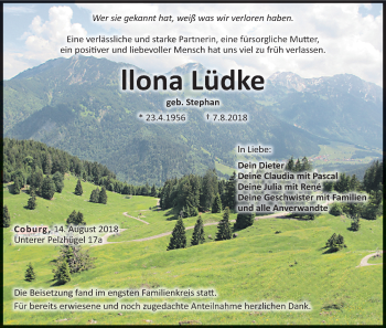 Anzeige von llona Lüdke von MGO