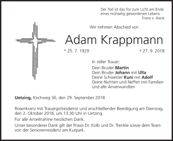 Anzeige von Adam Krapp mann von MGO