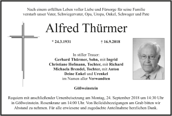 Anzeige von Alfred Thürmer von MGO