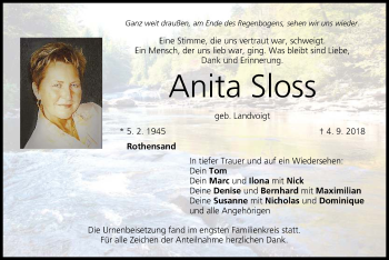 Anzeige von Anita Sloss von MGO