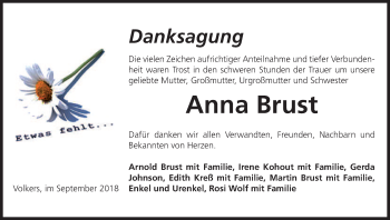 Anzeige von Anna Brust von MGO