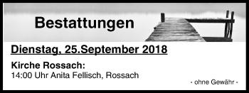 Anzeige von Bestattungen vom 25.09.2018 von MGO