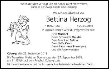 Anzeige von Bettina Herzog von MGO