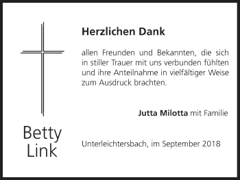 Anzeige von Betty Link von MGO