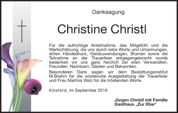 Anzeige von Christine Christl von MGO