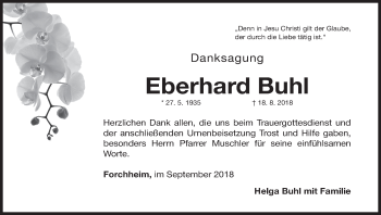 Anzeige von Eberhard Buhl von MGO