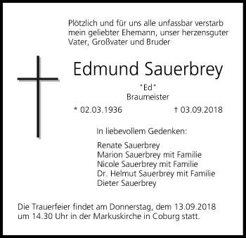 Anzeige von Edmund Sauerbrey von MGO