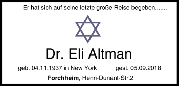 Anzeige von Eli Altman von MGO