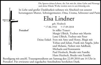 Anzeige von Elsa Lindner von MGO