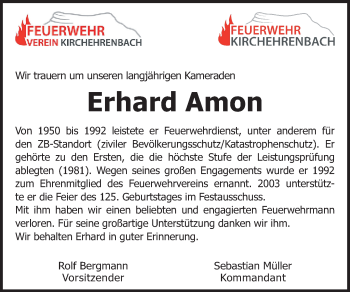 Anzeige von Erhard Amon von MGO