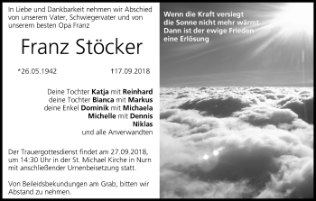 Anzeige von Franz Stöcker von MGO