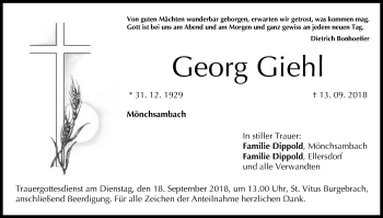 Anzeige von Georg Giehl von MGO