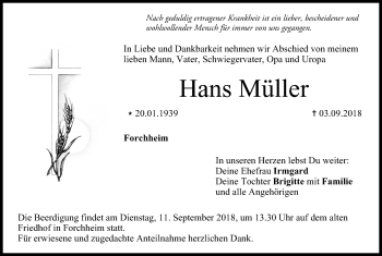 Anzeige von Hans Müller von MGO
