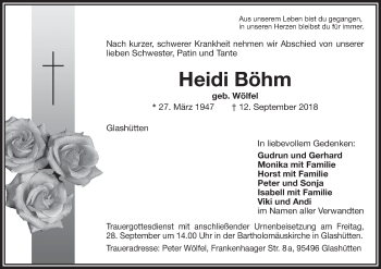 Anzeige von Heidi Böhm von MGO