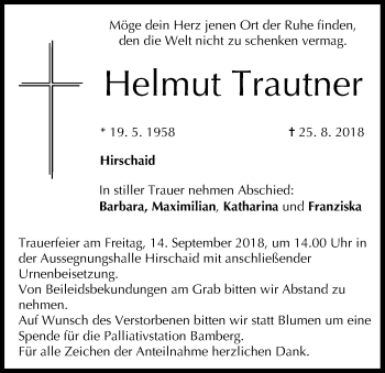 Anzeige von Helmut Trautner von MGO