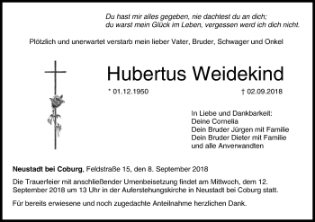 Anzeige von Hubertus Weidekind von MGO