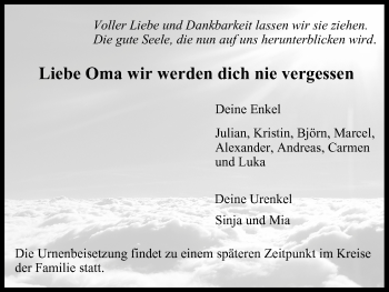 Anzeige von In Gedenken  von MGO