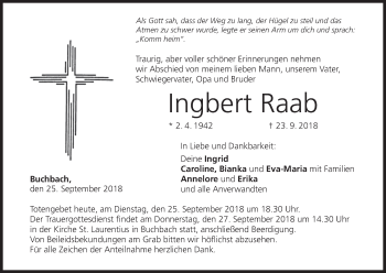 Anzeige von Ingbert Raab von MGO